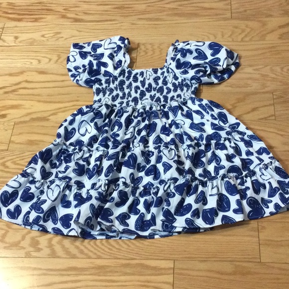 M She + Sky blue heart ruffle dress - Picture 4 of 16